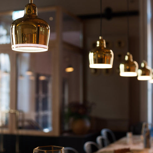 A330S Golden Bell Suspension Lamp Brass